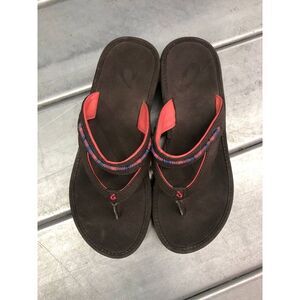 Olukai Wedge Sandals Womens 8 Auhele Thong Flip Flops